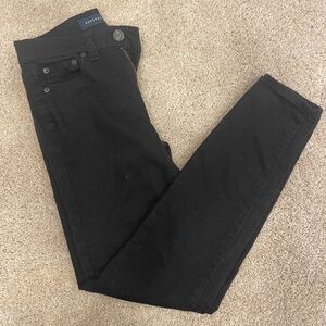 High waisted black skinny jeans size 000